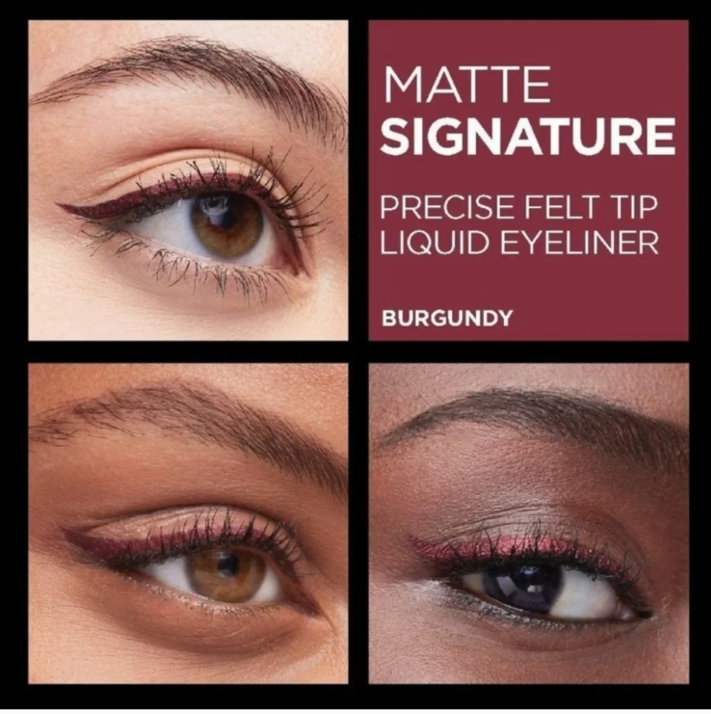 5 x L'Oreal Paris Makeup Matte Signature Liquid Dip Eyeliner BURGUNDY 730